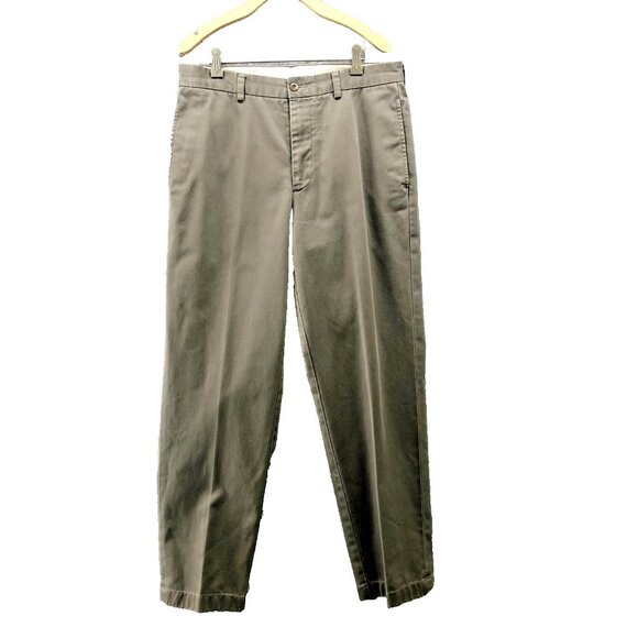 Brooks Brothers Advantage Chino Clark Pants Mens W33/L30 Classic Fit 100% Cotton - Picture 1 of 9